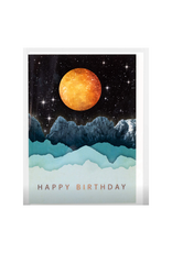 Happy Birthday Moon Greeting Card