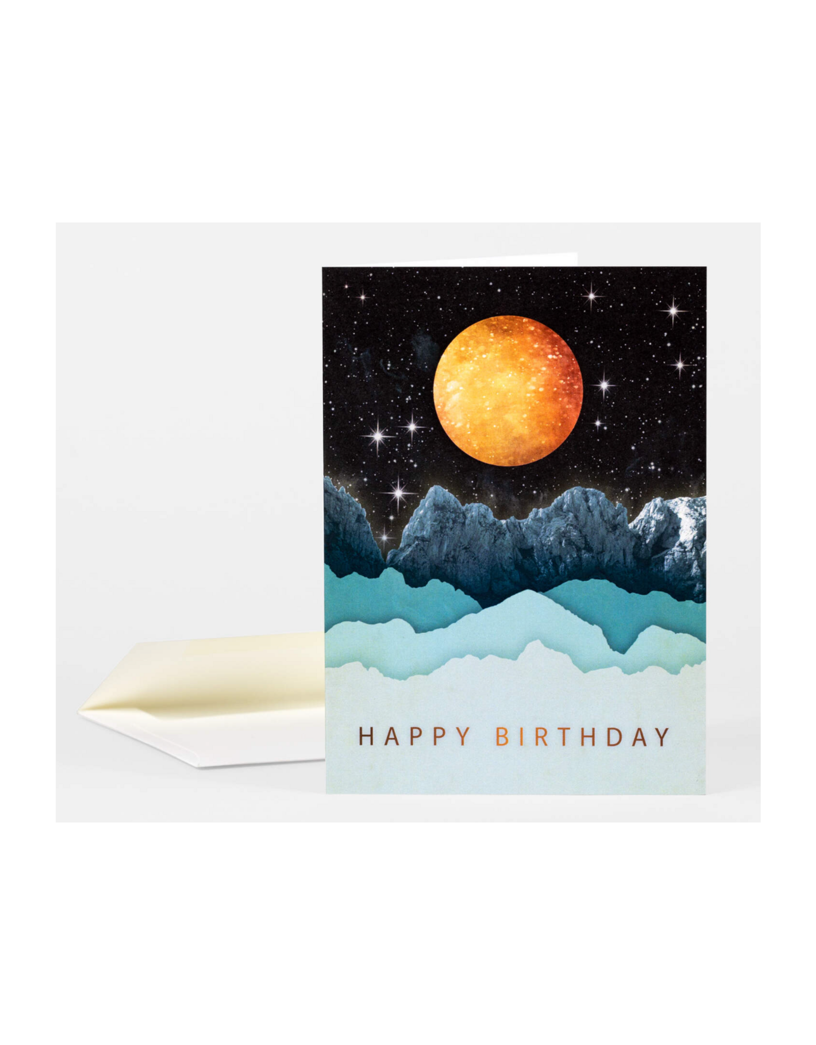 Happy Birthday Moon Greeting Card