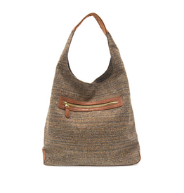 Elena Tweed Hobo Bag - Neutral*