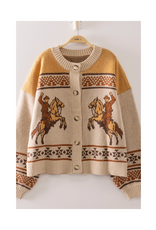 Very J Western Cowboy Knit Cardigan
