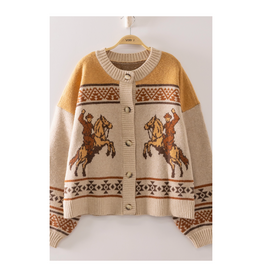 Very J Western Cowboy Knit Cardigan