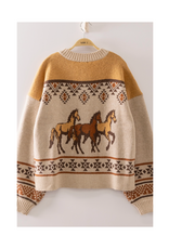 Very J Western Cowboy Knit Cardigan