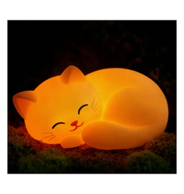 World Of Mushi Silicone Orange Cat Night Light