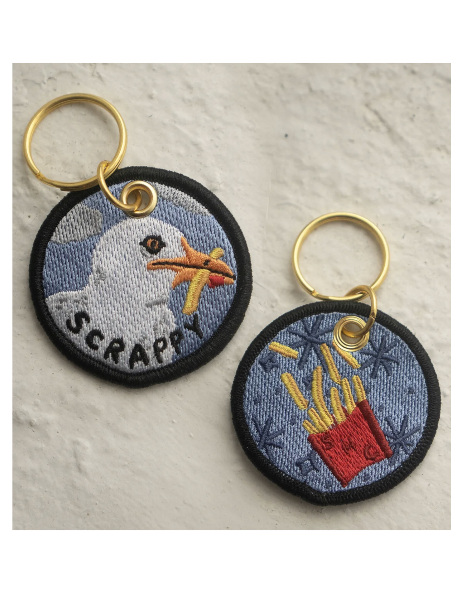 Scrappy Seagull - Embroidered Keychain