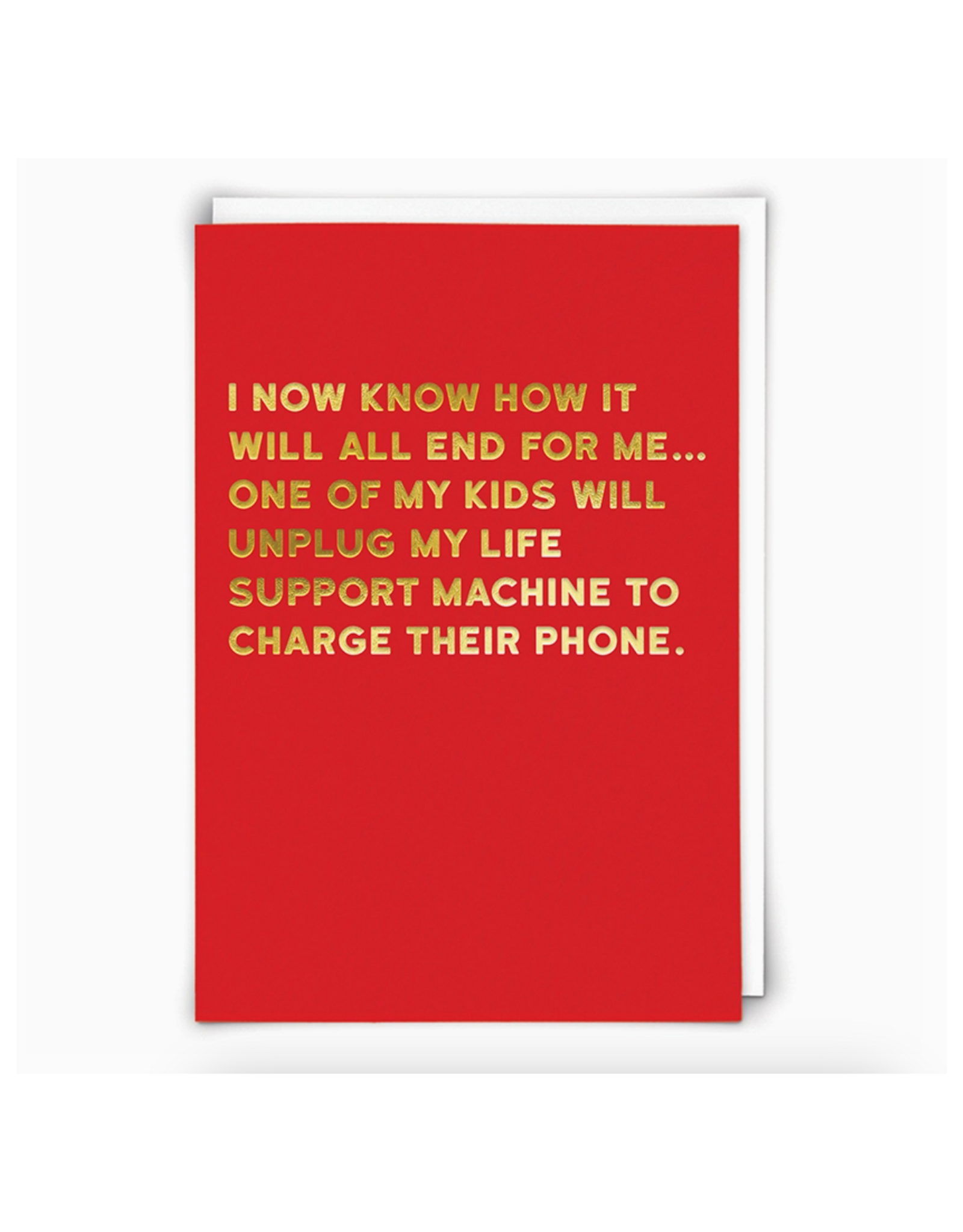 Unplug Life Support Greeting Card