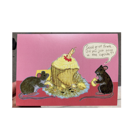Mouse Poop Cupcake Greeting Card