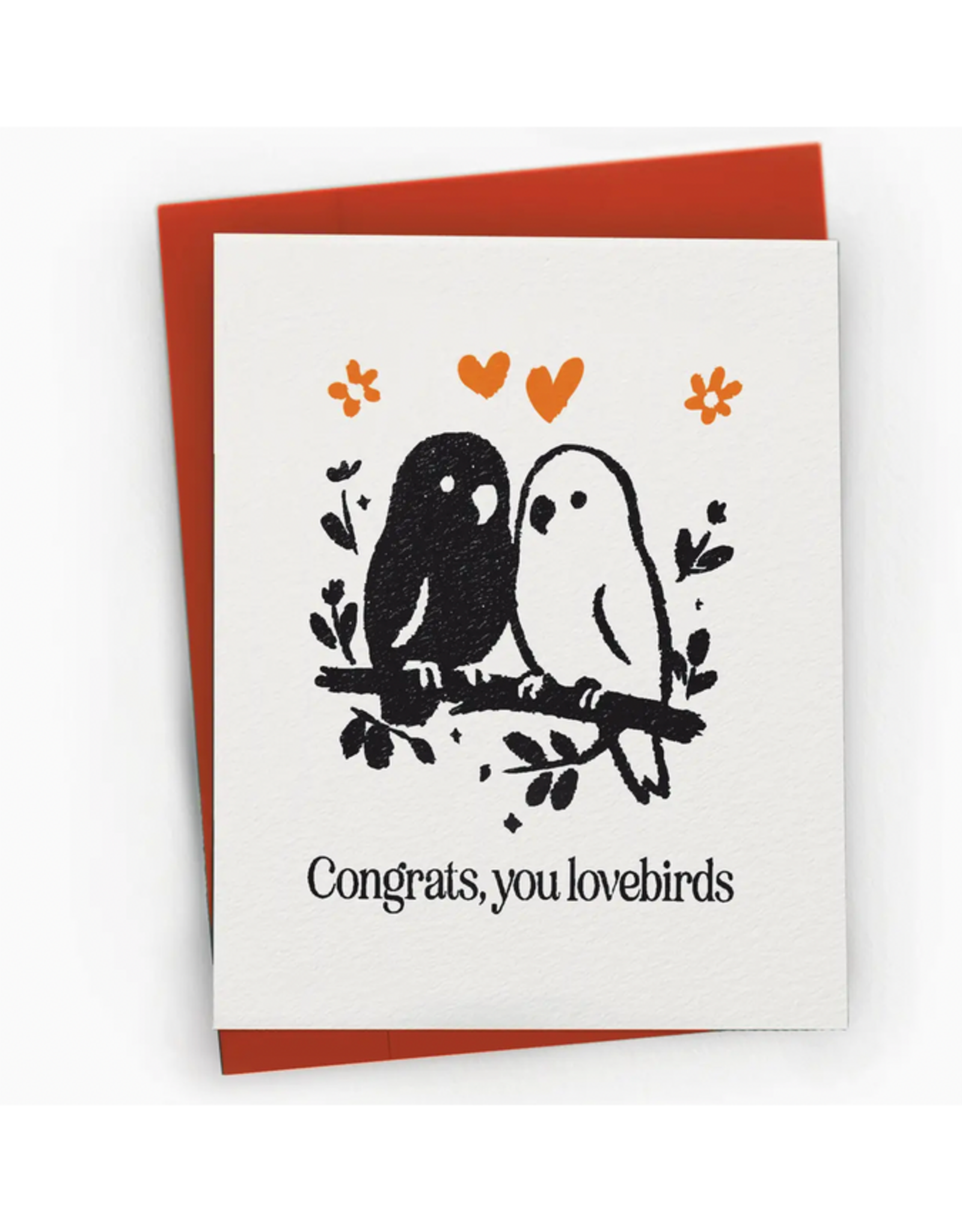 Petty Paper Studio Lovebirds On Branch Greeting Card