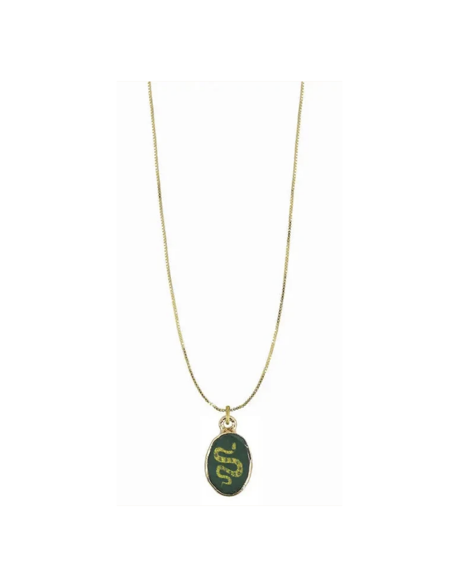 Snake Stamp Necklace