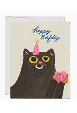 Happy Birfday Cat Greeting Card