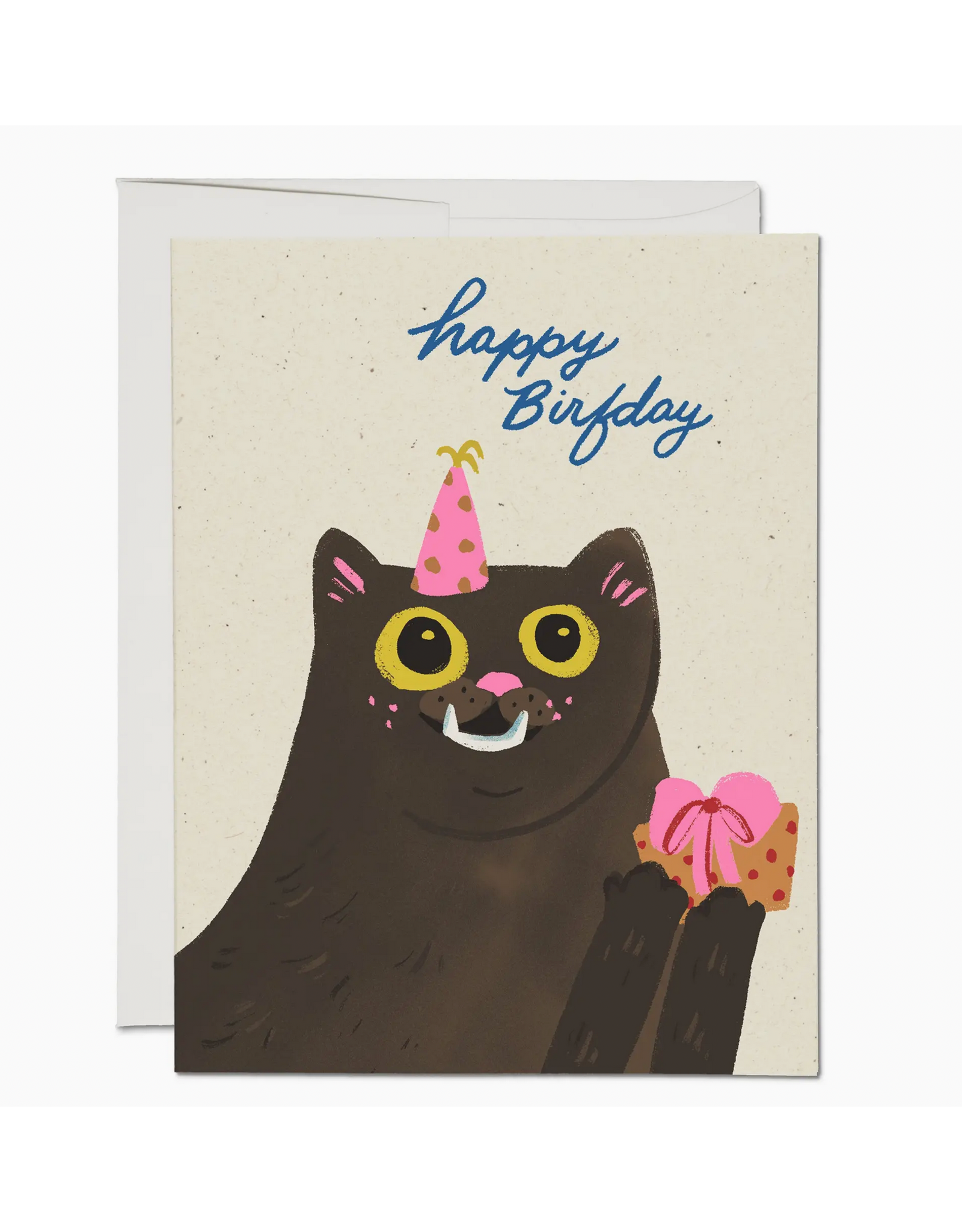 Happy Birfday Cat Greeting Card
