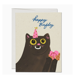 Happy Birfday Cat Greeting Card