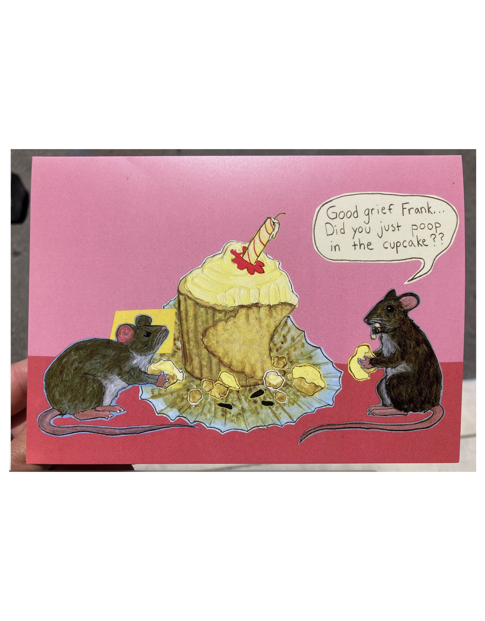 Mouse Poop Cupcake Greeting Card