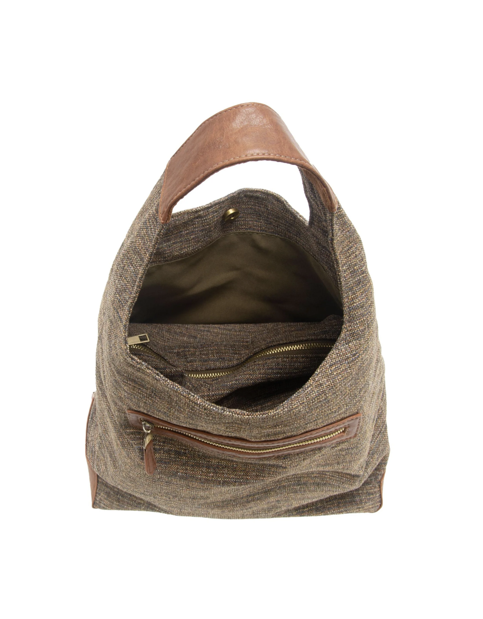 Elena Tweed Hobo Bag - Neutral*