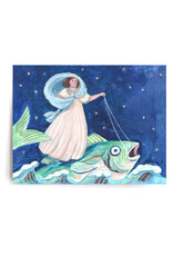 Stay the Course Fish Chariot Greeting Card