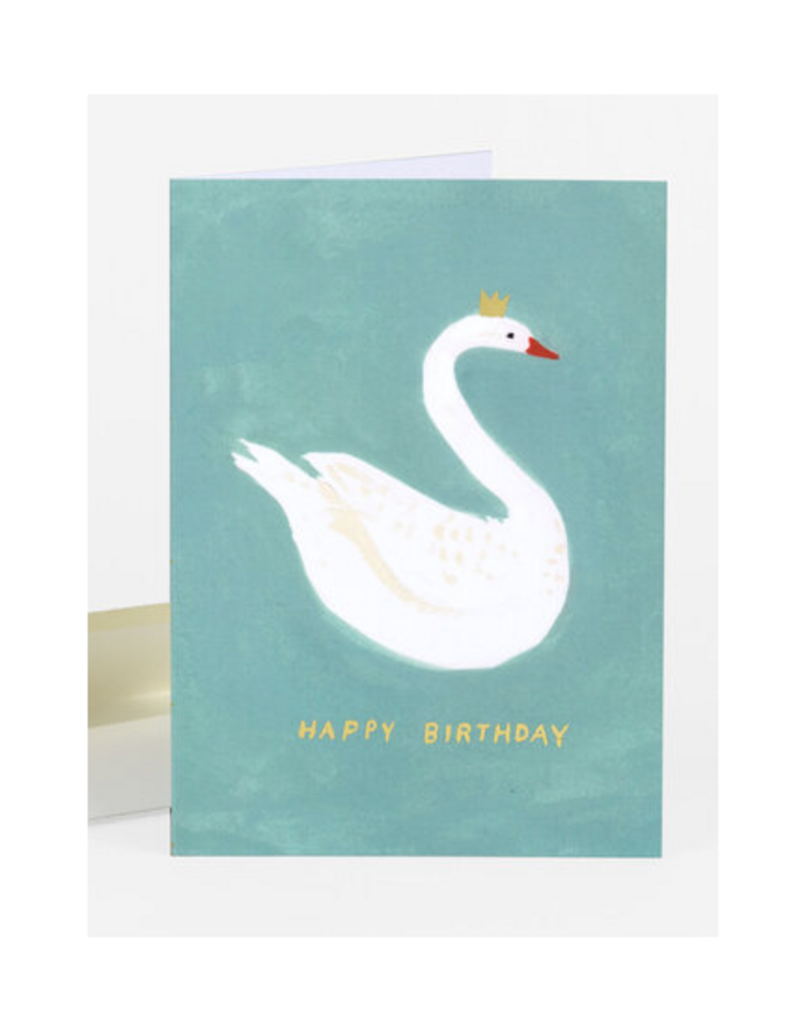 Birthday Swan Greeting Card