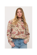 Vintage Butterflies and Roses Tapestry Jacket