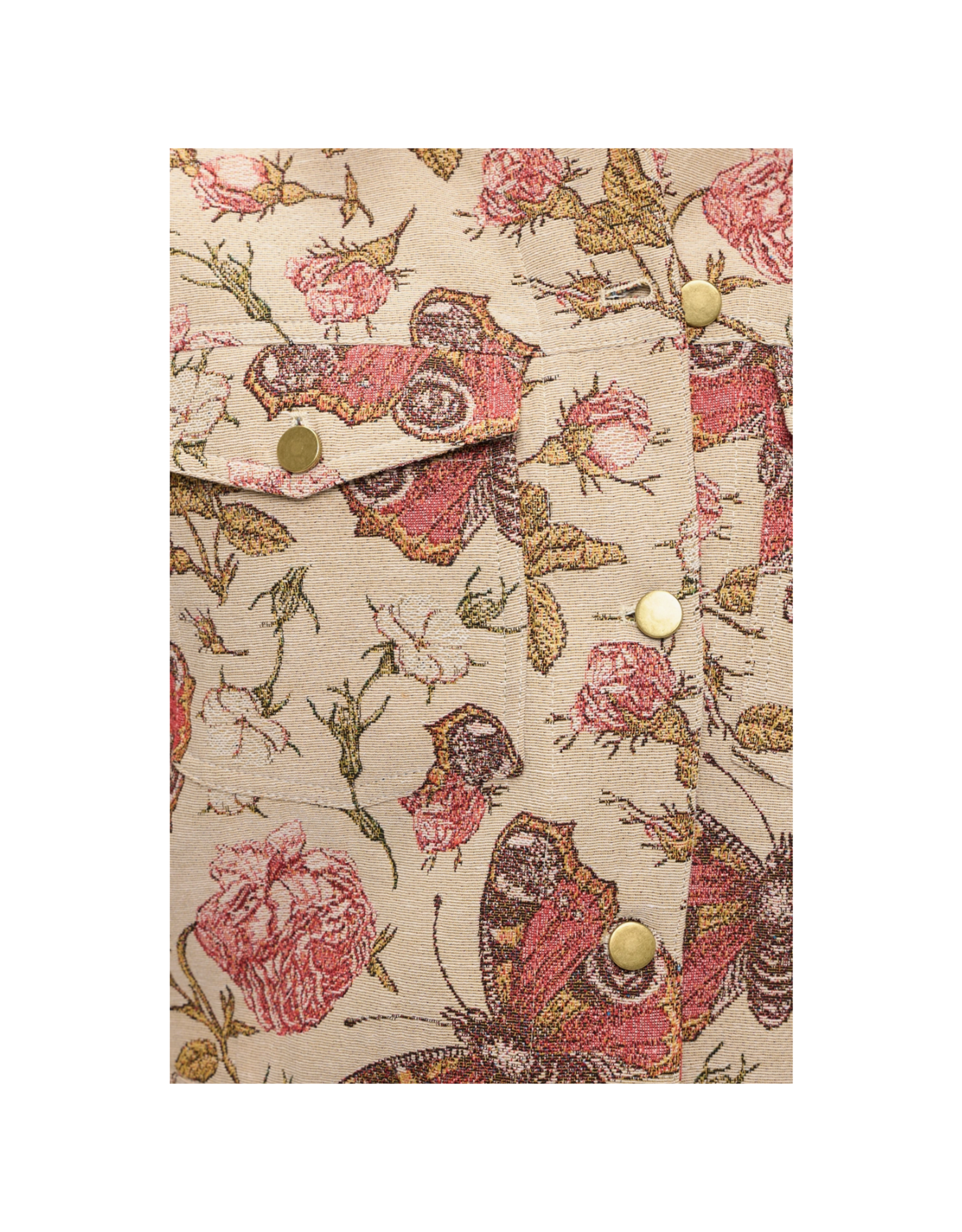 Vintage Butterflies and Roses Tapestry Jacket