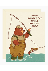 Fly Fishing Bear Father's Day Greeting Card