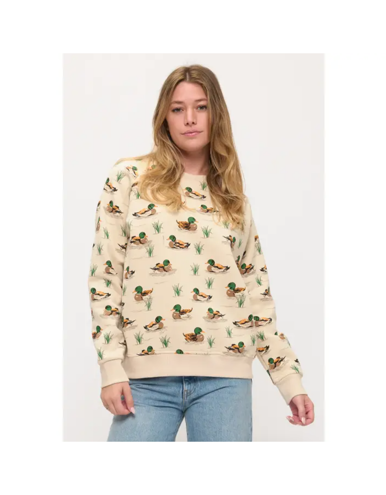 All Over Ducks Print Sweatshirt