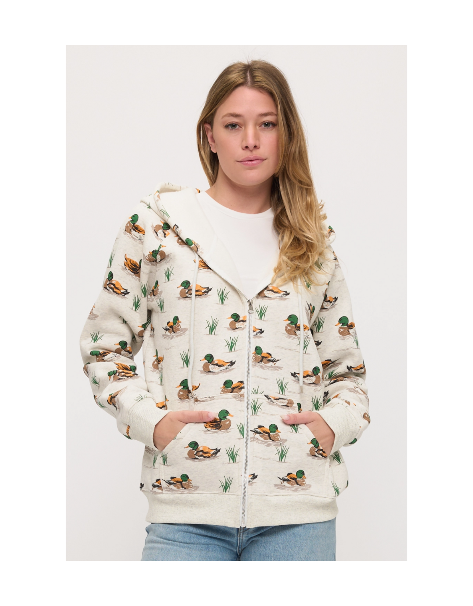 All Over Ducks Zip Hoodie