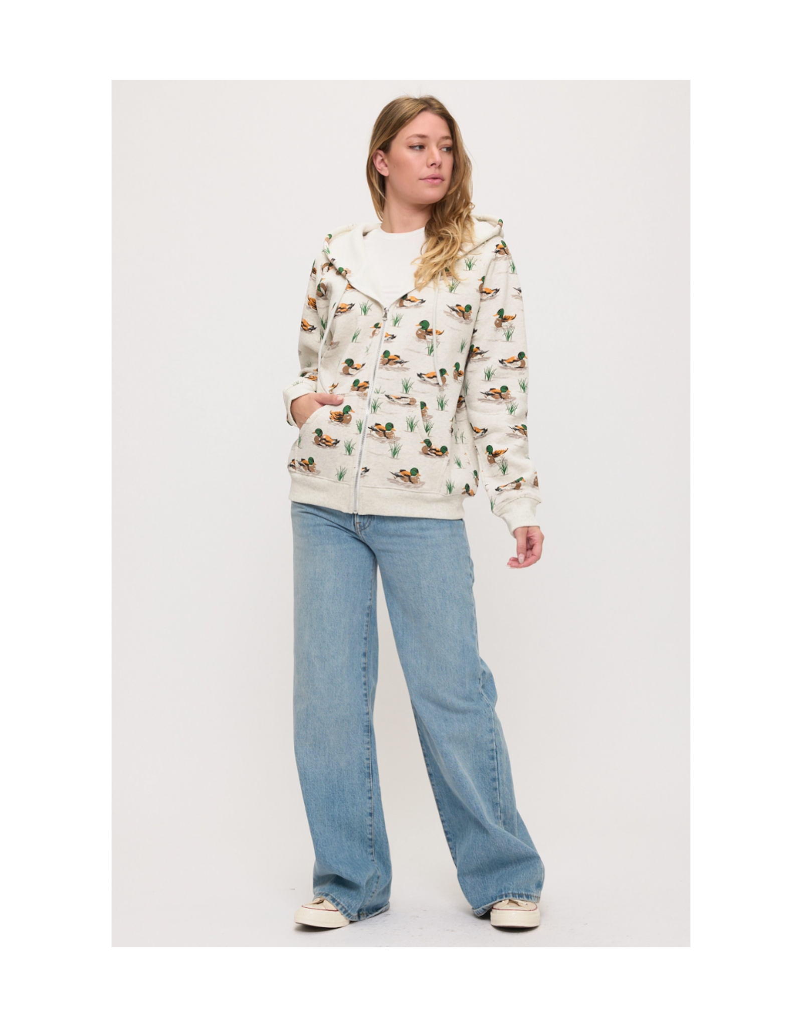 All Over Ducks Zip Hoodie
