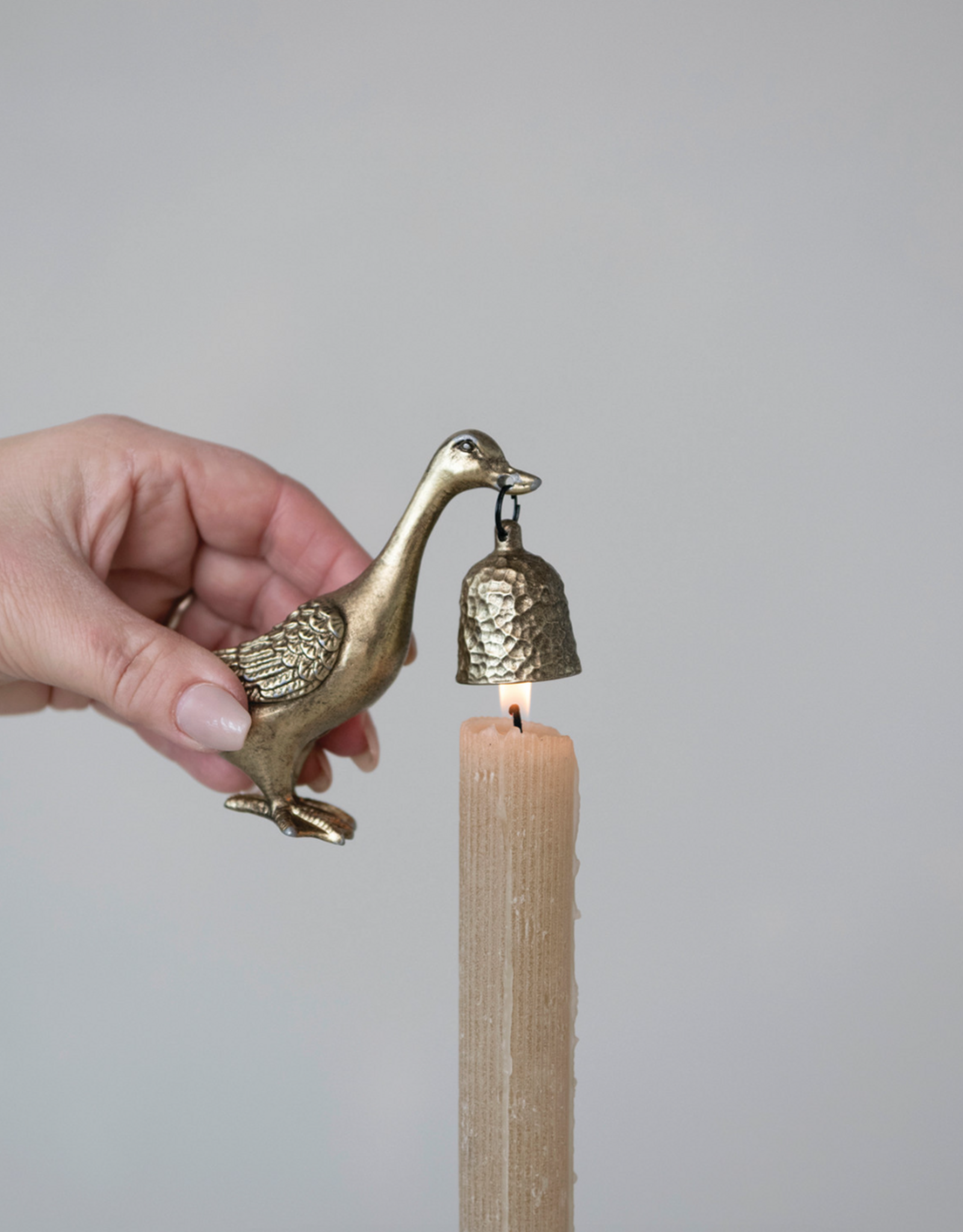 Antiqued Gold Duck Candle Snuffer