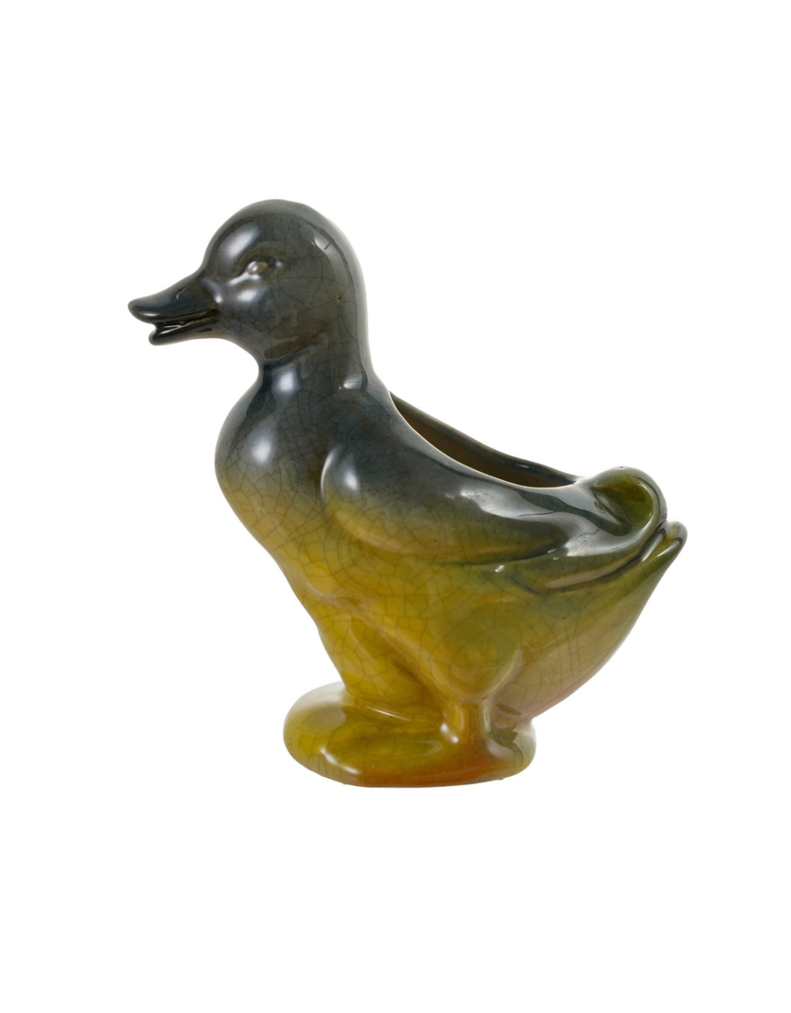 Hand-Painted Vintage Reproduction Duck Vase