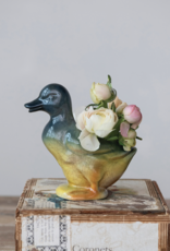 Hand-Painted Vintage Reproduction Duck Vase