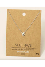 Mini Silver Moon & Opal Star Necklace