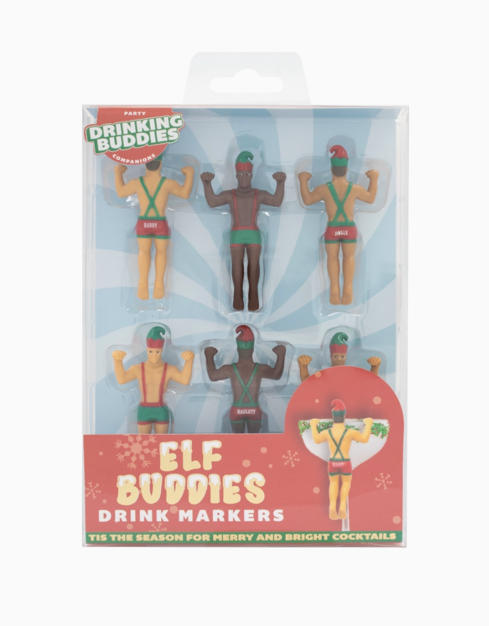 Elf Drinking Buddies Drink Markers