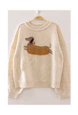 Very J Hot Dog Dog Sweater