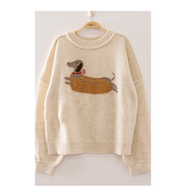 Very J Hot Dog Dog Sweater