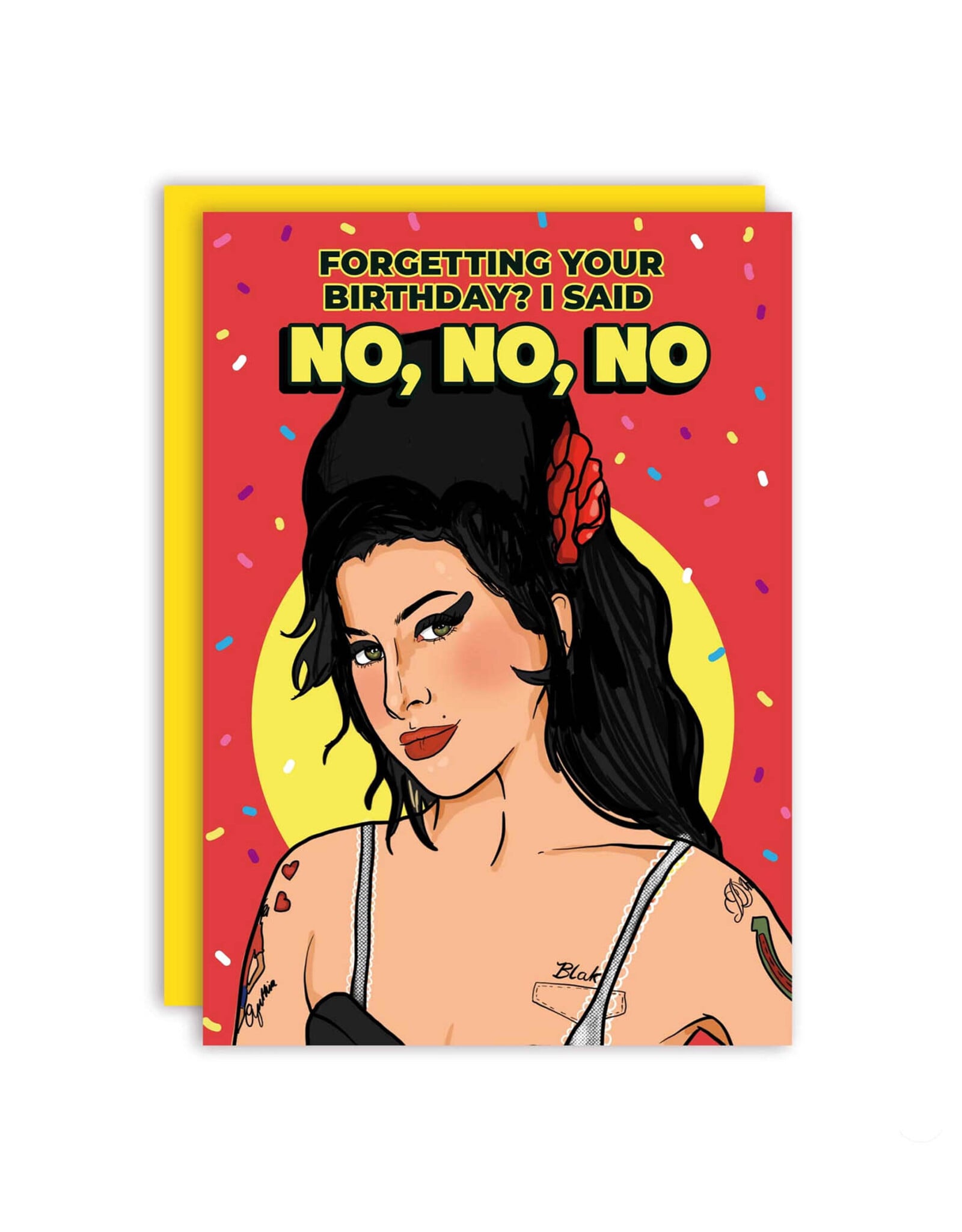No No No Amy Winehouse Greeting Card