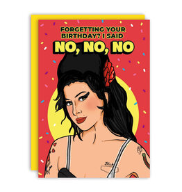 No No No Amy Winehouse Greeting Card