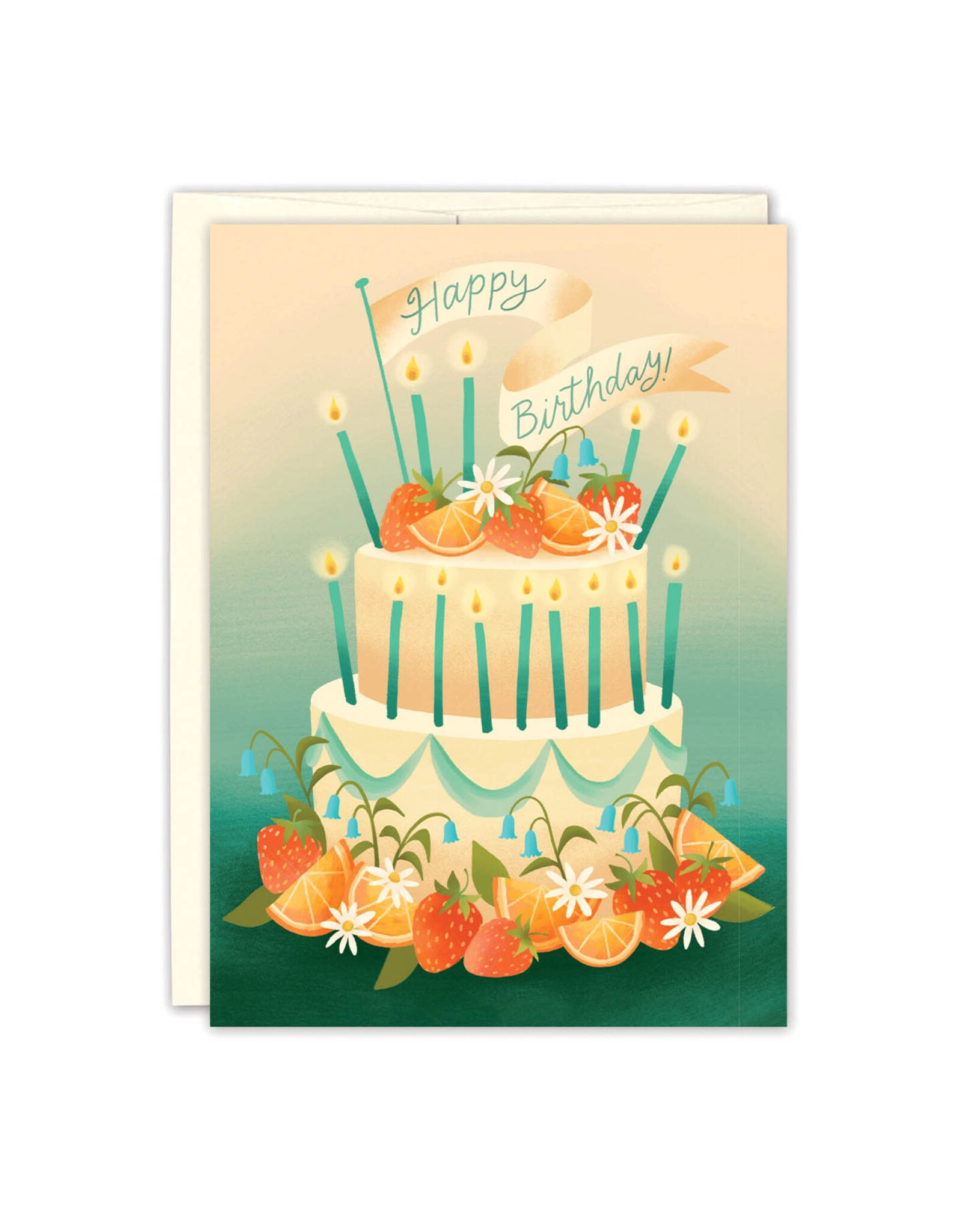 Citrus Cake Birthday Greeting Card