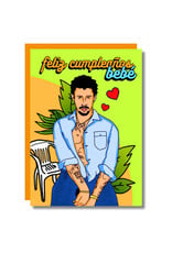 Feliz Cumpleanos Bebe Bad Bunny Greeting Card
