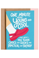 Crocs and Socks Birthday Greeting Card
