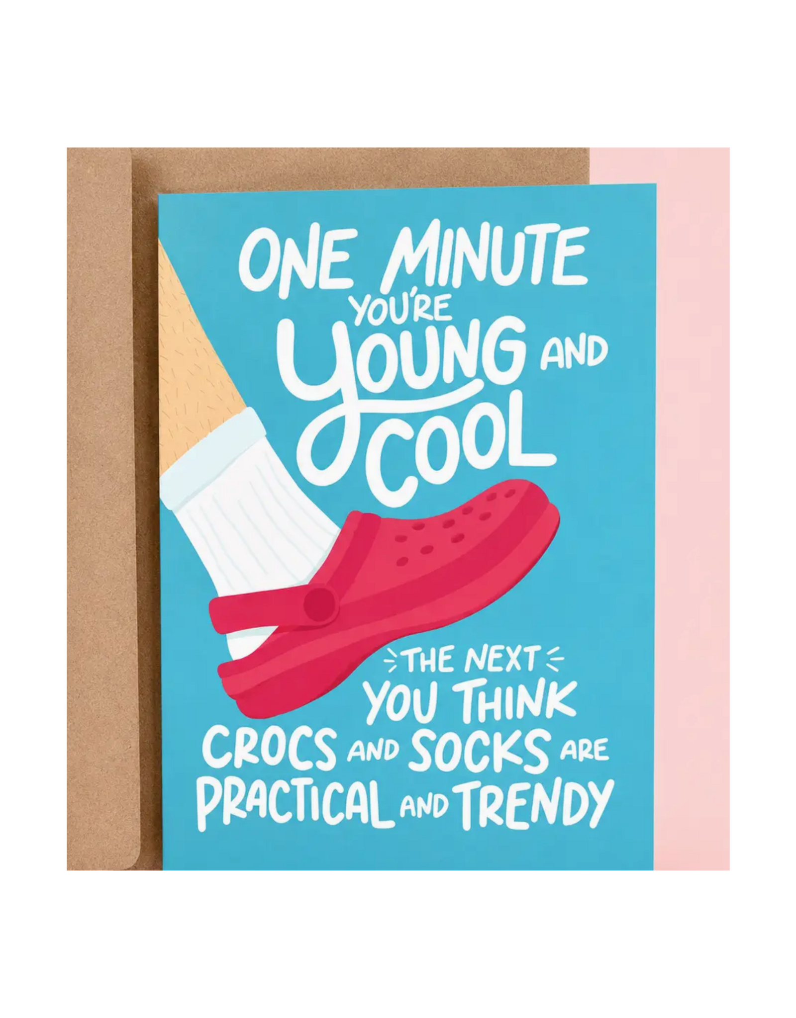Crocs and Socks Birthday Greeting Card