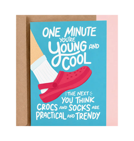 Crocs and Socks Birthday Greeting Card