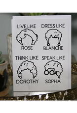 Golden Girls Outline Greeting Card