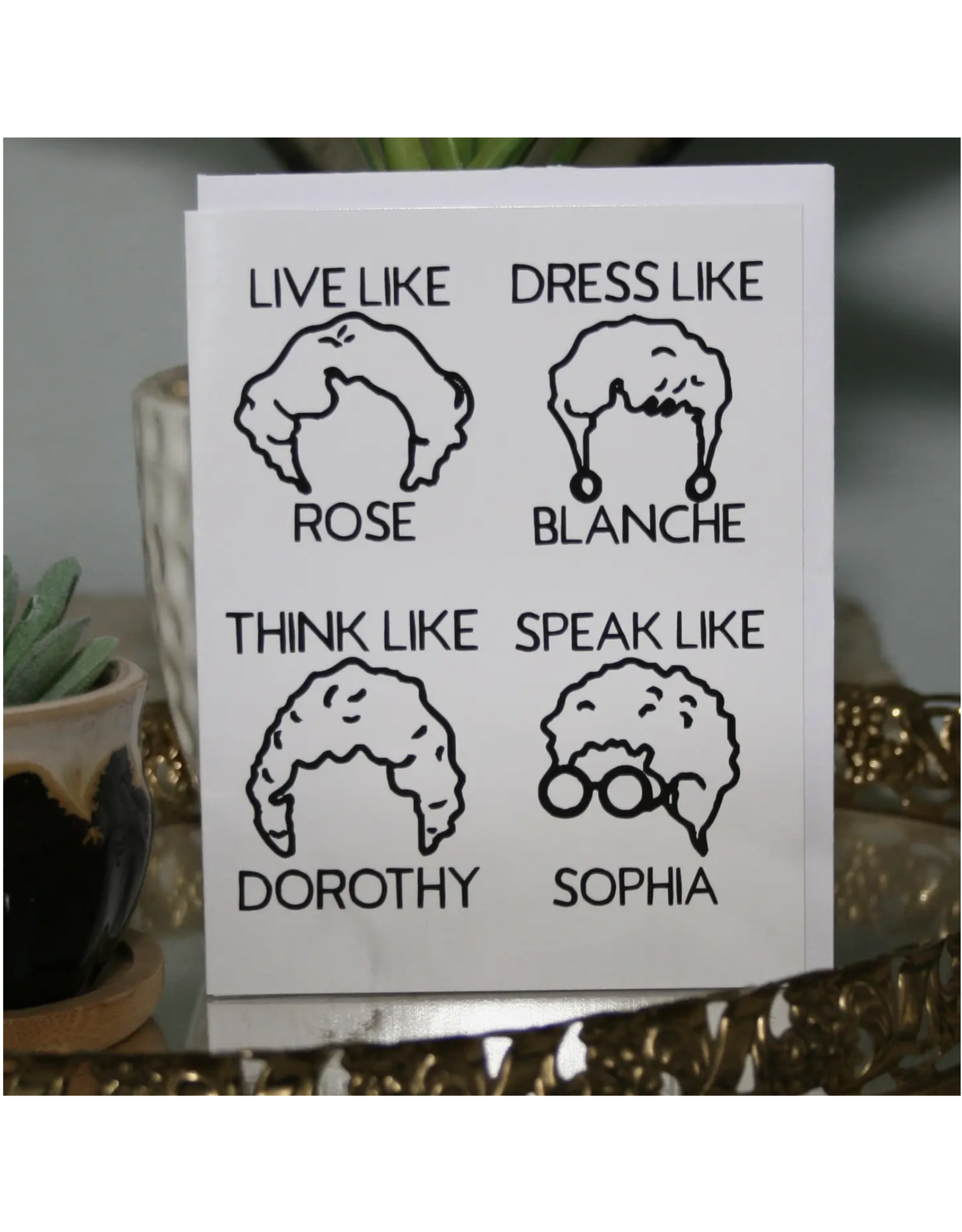 Golden Girls Outline Greeting Card