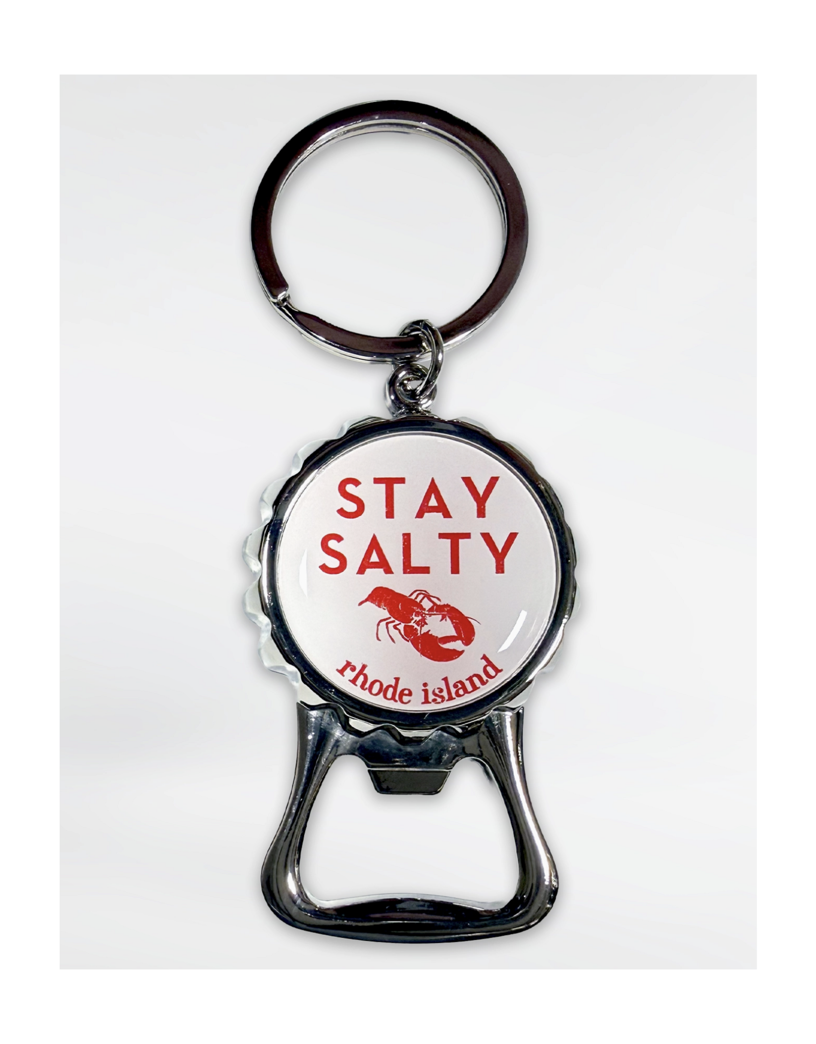 Rhode Island Stay Salty Bottle Opener Keychain