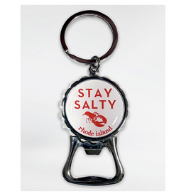 Rhode Island Stay Salty Bottle Opener Keychain