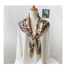 Bloom Triangle Lightweight Scarf - Beige