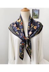 Bloom Triangle Lightweight Scarf - Black