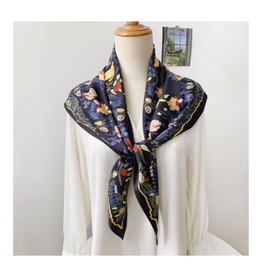Bloom Triangle Lightweight Scarf - Black