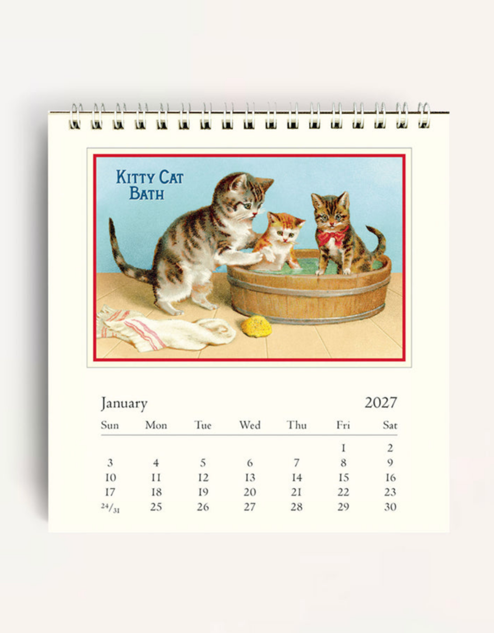 2027 Desk Calendar: Cats