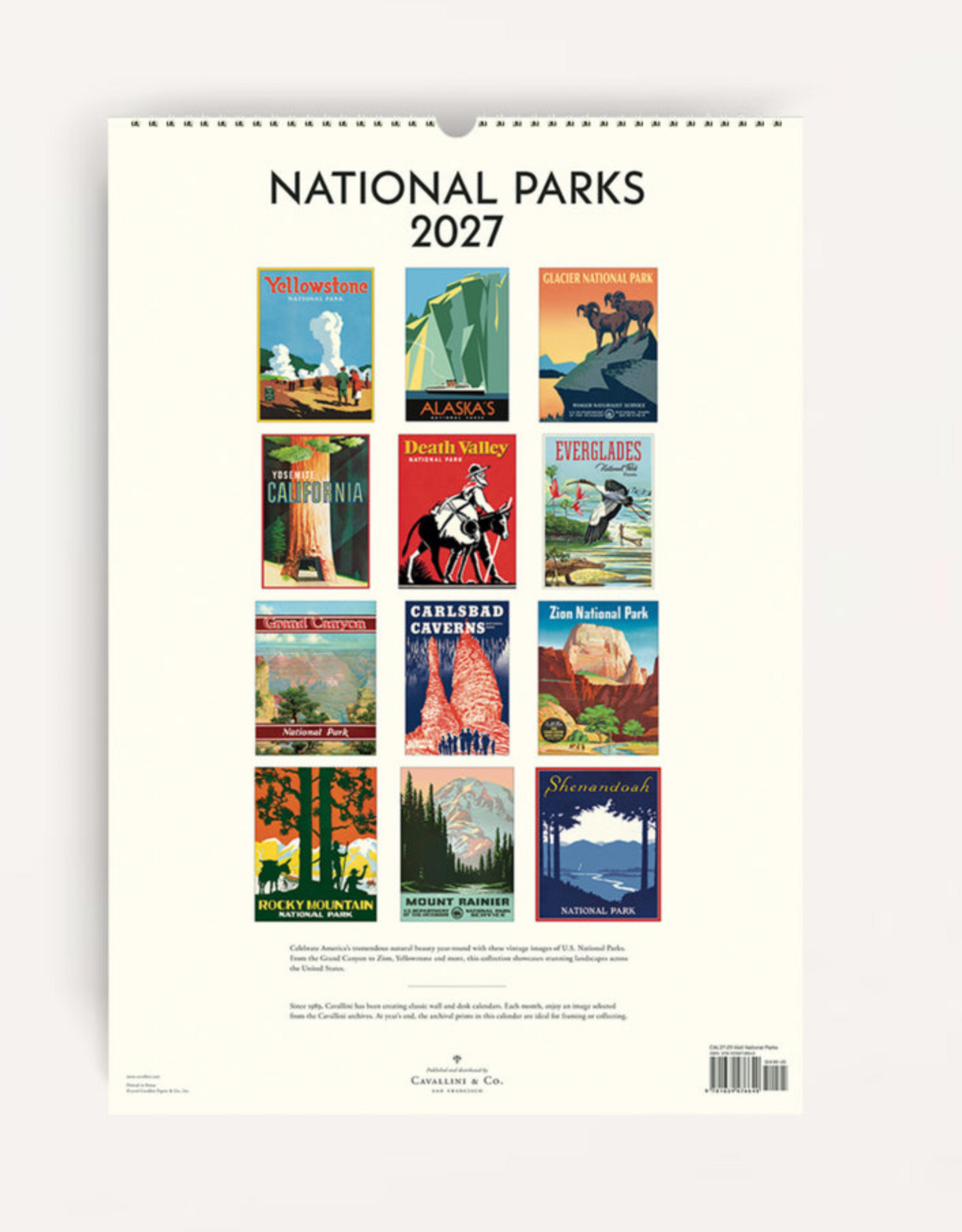 2027 Wall Calendar : National Parks