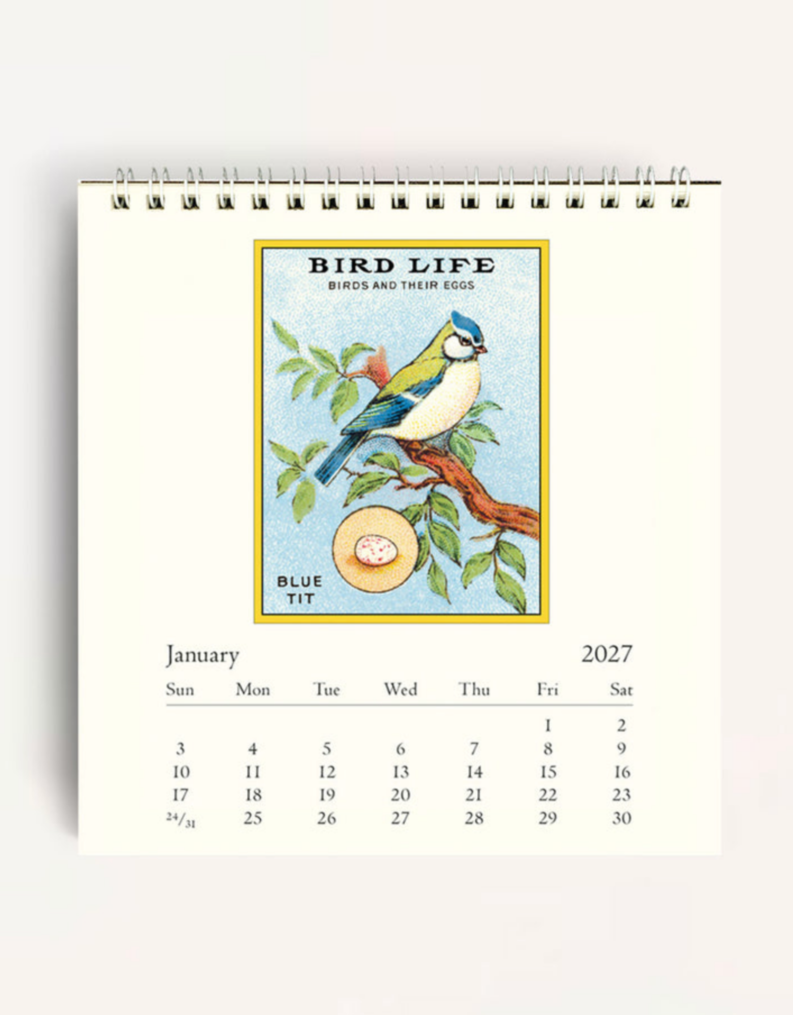 2027 Desk Calendar: Birds