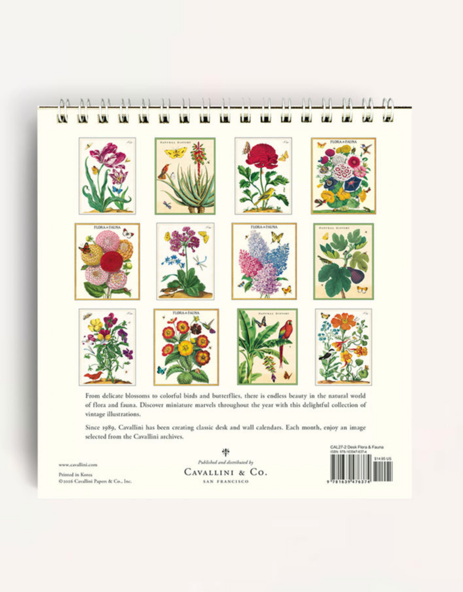 2027 Desk Calendar: Flora & Fauna